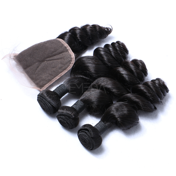 Cheap real remy human hair closure with extensions australia CX075